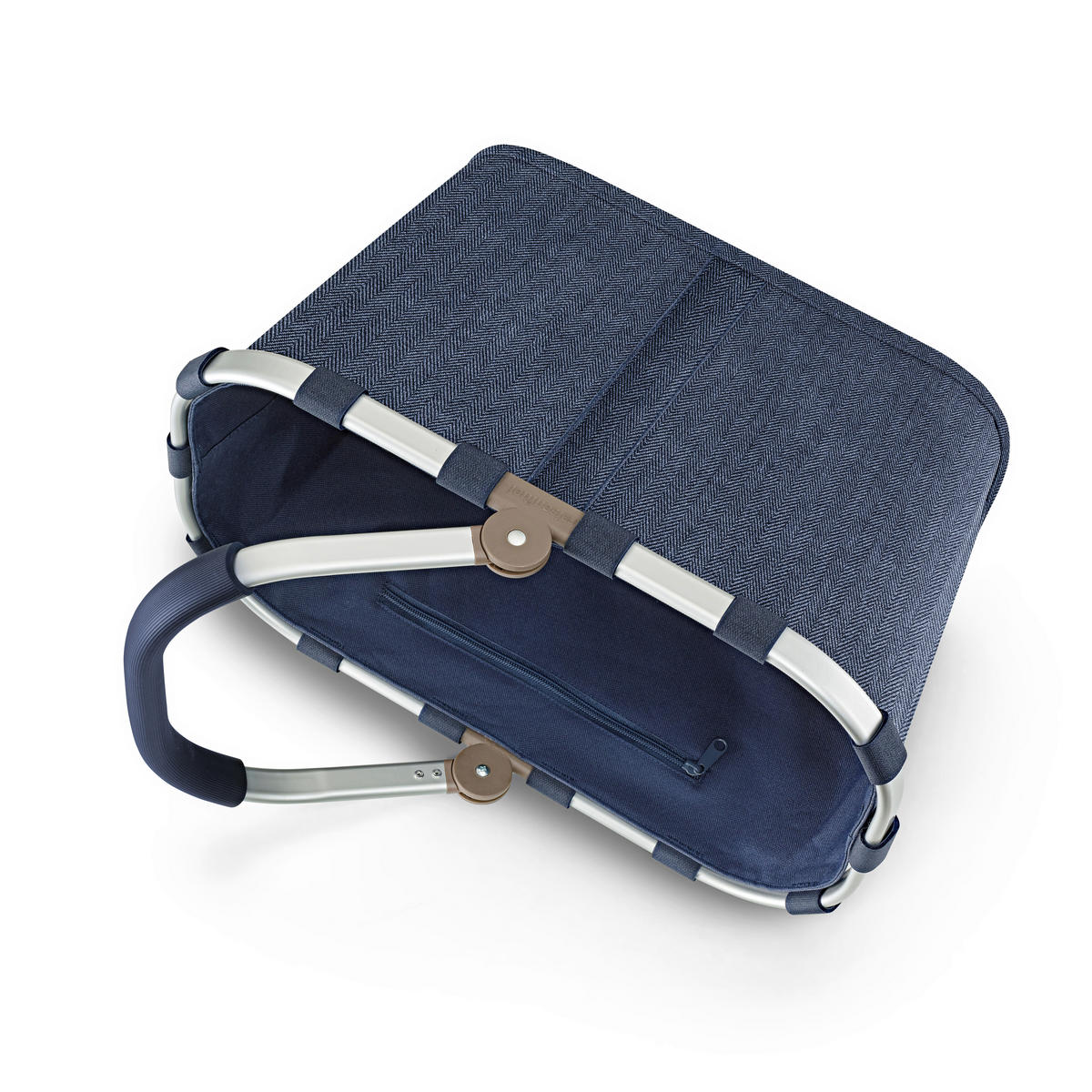EINKAUFSKORB Rhombus Dark Blue 22 L  - Schwarz/Dunkelblau, Basics, Textil (49/29/28cm) - Reisenthel