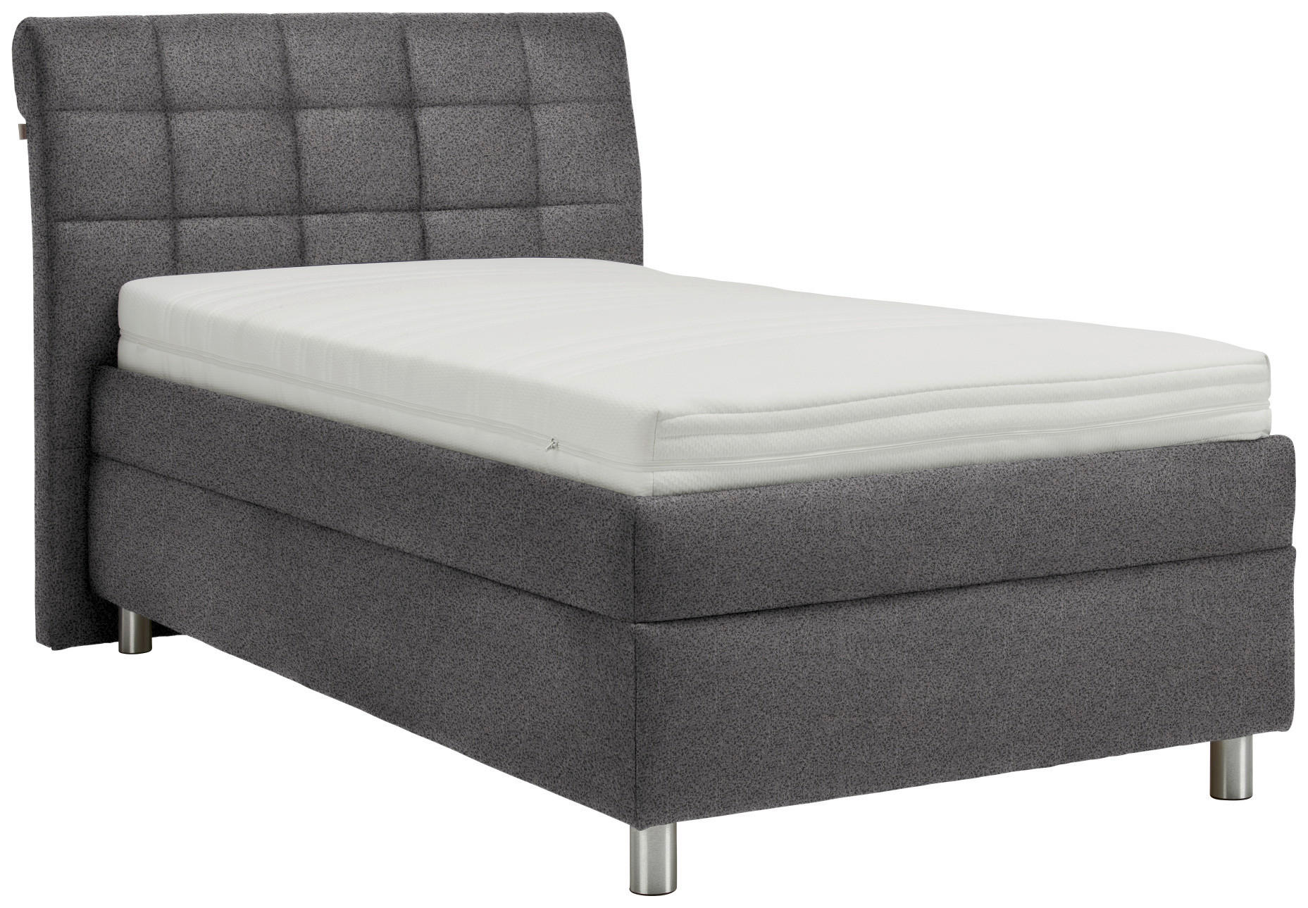 POLSTERBETT Matratze, Lattenrost Grau 100/200 cm  - Silberfarben/Weiß, KONVENTIONELL, Holz/Textil (100/200cm) - Esposa