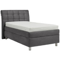 POLSTERBETT 140/200 cm  in Grau  - Weiss/Silberfarben, Konventionell, Holz/Textil (140/200cm) - Esposa