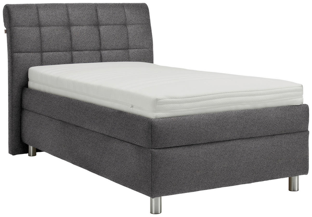 POLSTERBETT 140/200 cm  in Grau  - Weiss/Silberfarben, Konventionell, Holz/Textil (140/200cm) - Esposa
