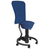 BÜROHOCKER 55/105,115/55 cm  - Blau/Schwarz, Basics, Kunststoff/Textil (55/105,115/55cm) - Aeris