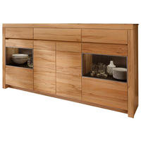 HIGHBOARD Kernbuche  211,2/110,5/42,1 cm  - Kernbuche, KONVENTIONELL, Glas/Holz (211,2/110,5/42,1cm) - Valdera