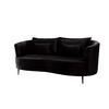 3-SITZER-SOFA Velours Anthrazit  - Anthrazit/Schwarz, MODERN, Textil/Metall (209/85/101cm) - Livetastic
