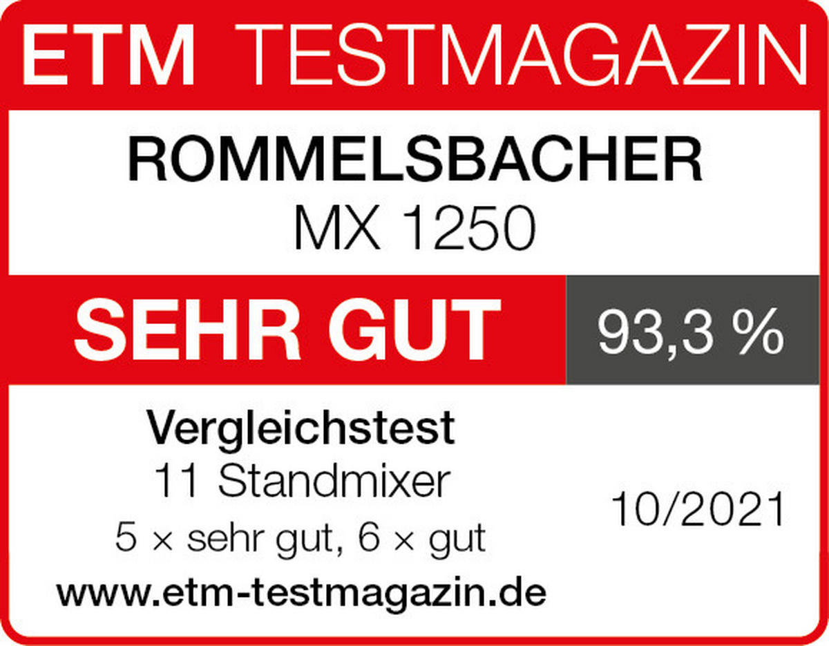 STANDMIXER  - Schwarzchrom, Basics, Metall (22/44.2/18.5cm) - Rommelsbacher
