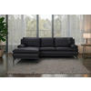 ECKSOFA Schwarz Echtleder  - Schwarz, Design, Leder (158/248cm) - MID.YOU