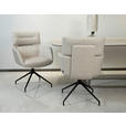 ARMLEHNSTUHL  Stoffauswahl, Sitzfläche 360° drehbar, automatische Rückholfunktion Webstoff  Schwarz, Beige  - Beige/Schwarz, Design, Textil/Metall (62/92/66cm) - Dieter Knoll