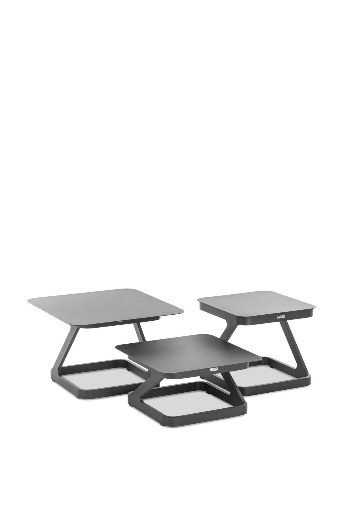 GARTENBEISTELLTISCH 60/60/31 cm Metall  - Anthrazit, Design, Metall (60/60/31cm)