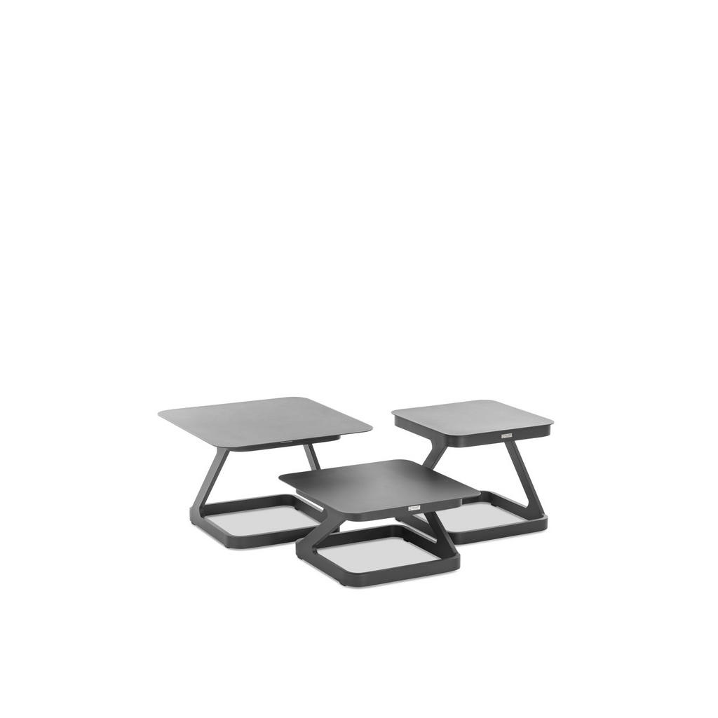 Thumbnail - Xxxl Gartenbeistelltisch, Anthrazit, Metall, quadratisch, Z-Form, 52x46x52 cm, gastro- und objekttauglich, wetterbeständ...