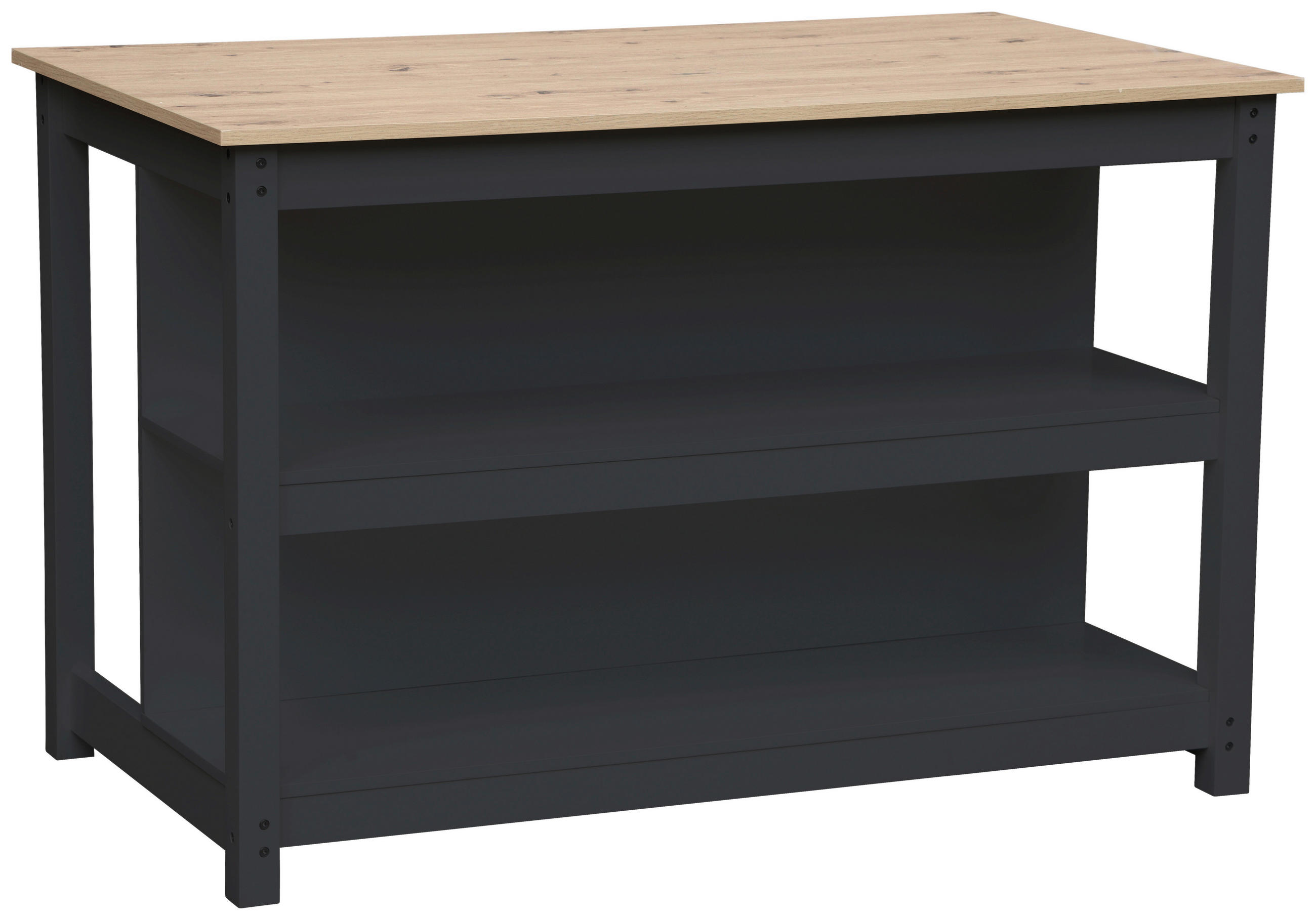 KÜCHENINSEL   in Schwarz, Eiche Artisan  - Schwarz/Eiche Artisan, Lifestyle, Holzwerkstoff (140/90/80cm) - Livetastic