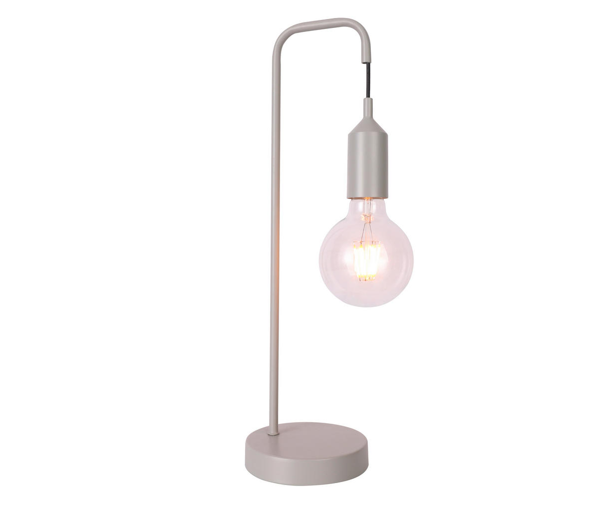 TISCHLEUCHTE 15/13/46 cm   - Grau, KONVENTIONELL, Textil/Metall (15/13/46cm)