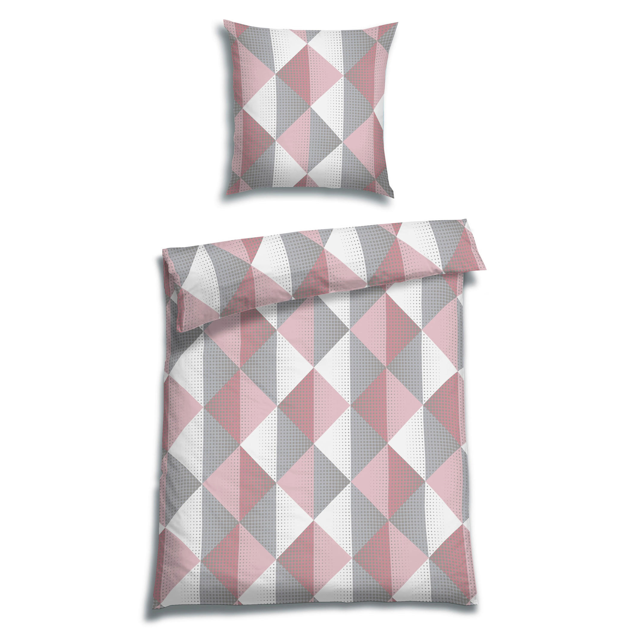 BETTWÄSCHE 2-teilig Renforcé 135/200 cm  - Hellgrau, Design, Textil (135/200cm) - Florella