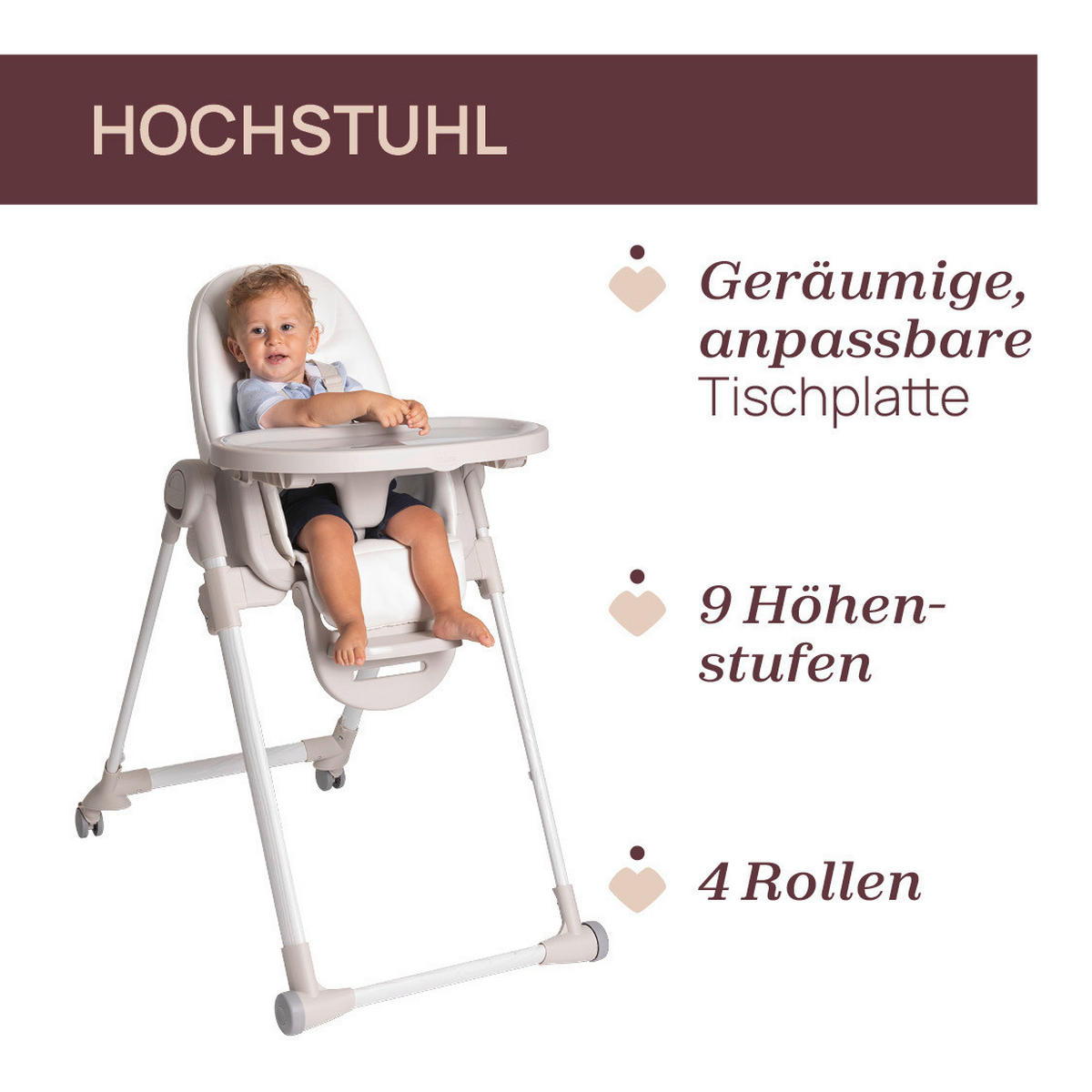 HOCHSTUHL Polly Armonia  - Alabasterfarben, Basics, Kunststoff (57/79-104/90cm) - Chicco