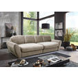 BIGSOFA Flachgewebe Grau, Sandfarben  - Sandfarben/Schwarz, MODERN, Kunststoff/Textil (290/96/113cm) - Cantus
