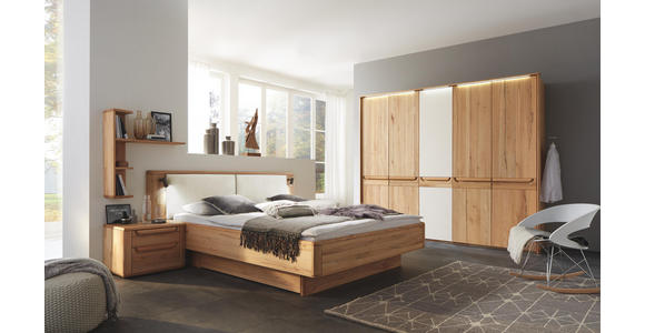 SCHLAFZIMMER in Buchefarben, Creme - Buchefarben/Creme, Natur, Holz/Textil (180/200cm) - Valnatura