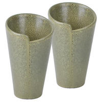 SERVIERSCHALENSET Streat Food  - Grün, Basics, Keramik (15/9,5cm) - Creatable