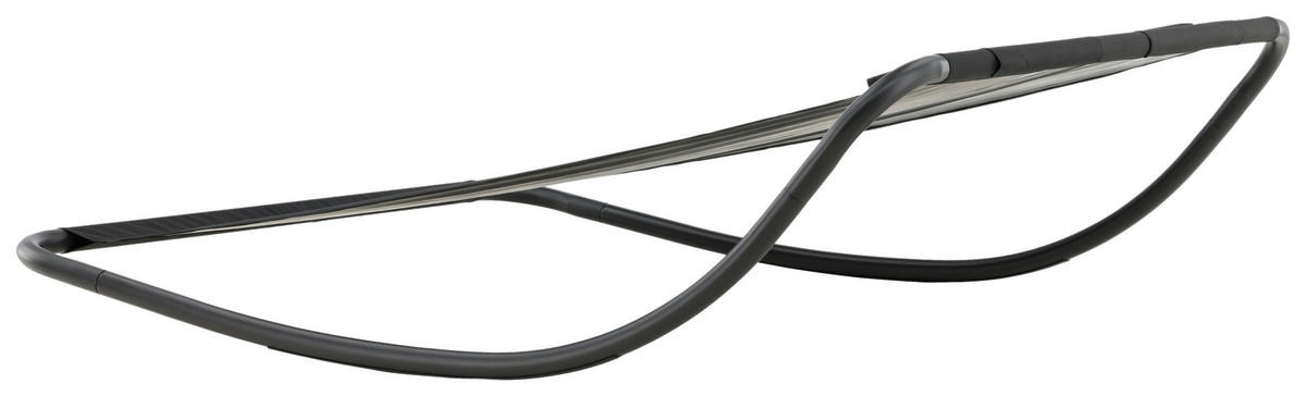 SONNENLIEGE 180/48/200 cm  - Schwarz, KONVENTIONELL, Textil/Metall (180/48/200cm) - Gardenson