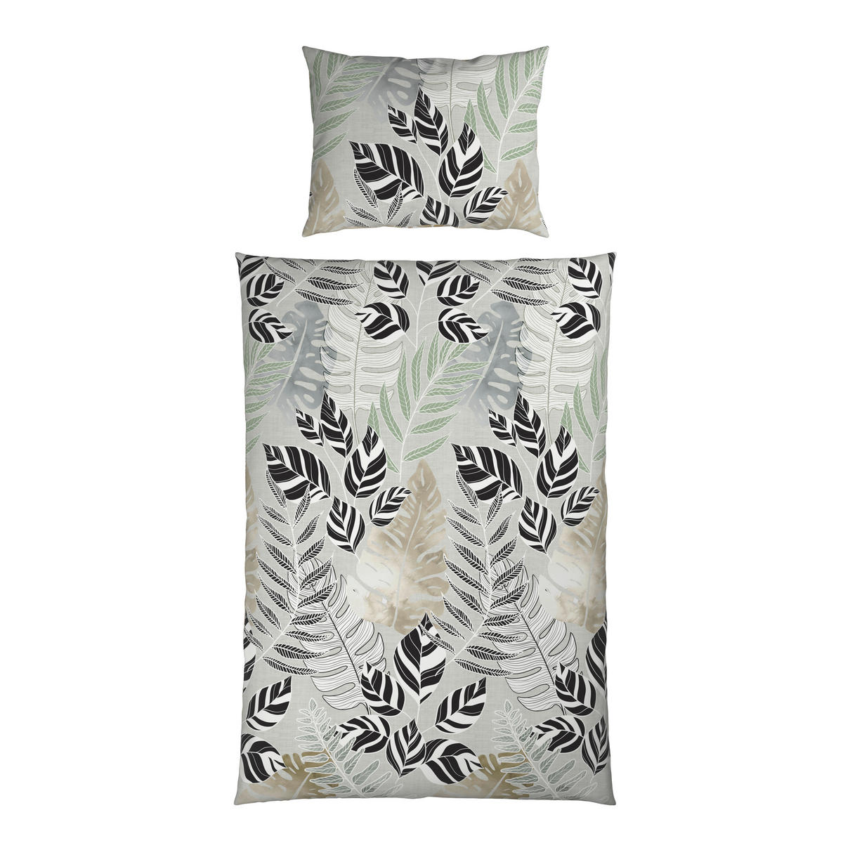WENDEBETTWÄSCHE 2-teilig Satin 140/200 cm  - Elfenbein, KONVENTIONELL, Textil (140/200cm) - Esposa