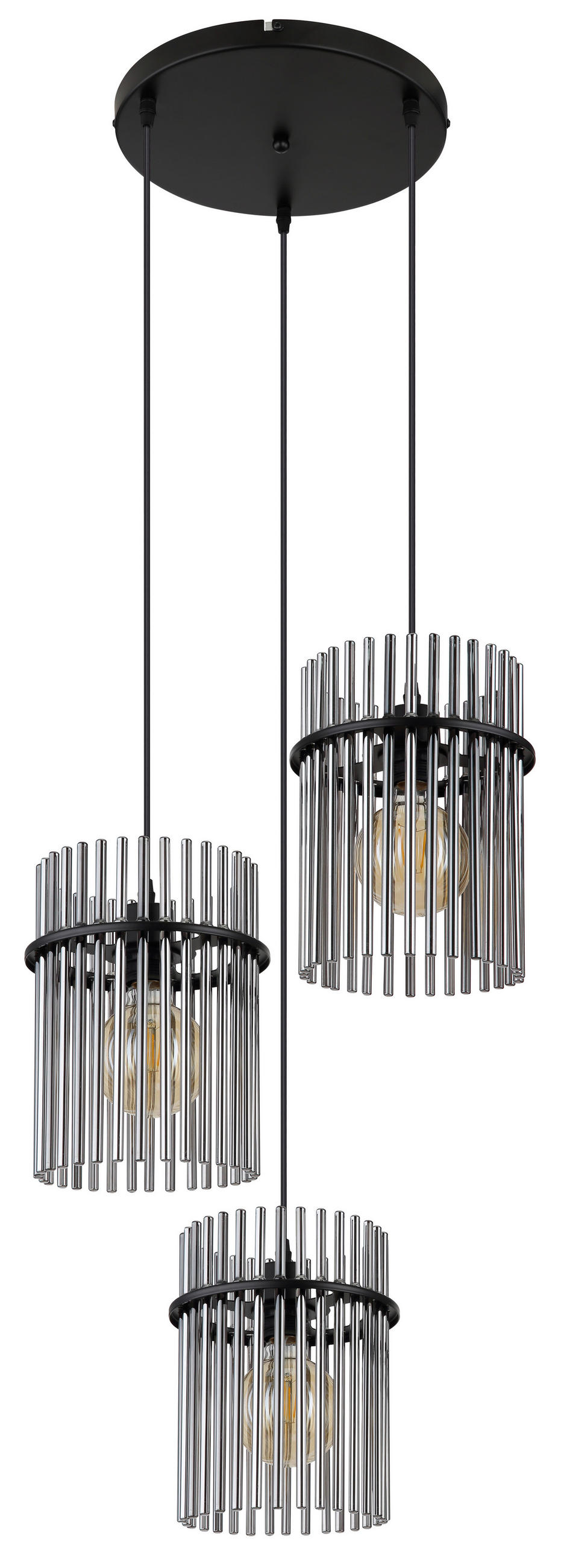 ZÁVĚSNÉ SVÍTIDLO, 47/140 cm  - černá, Basics, kov/plast (47/140cm) - Globo
