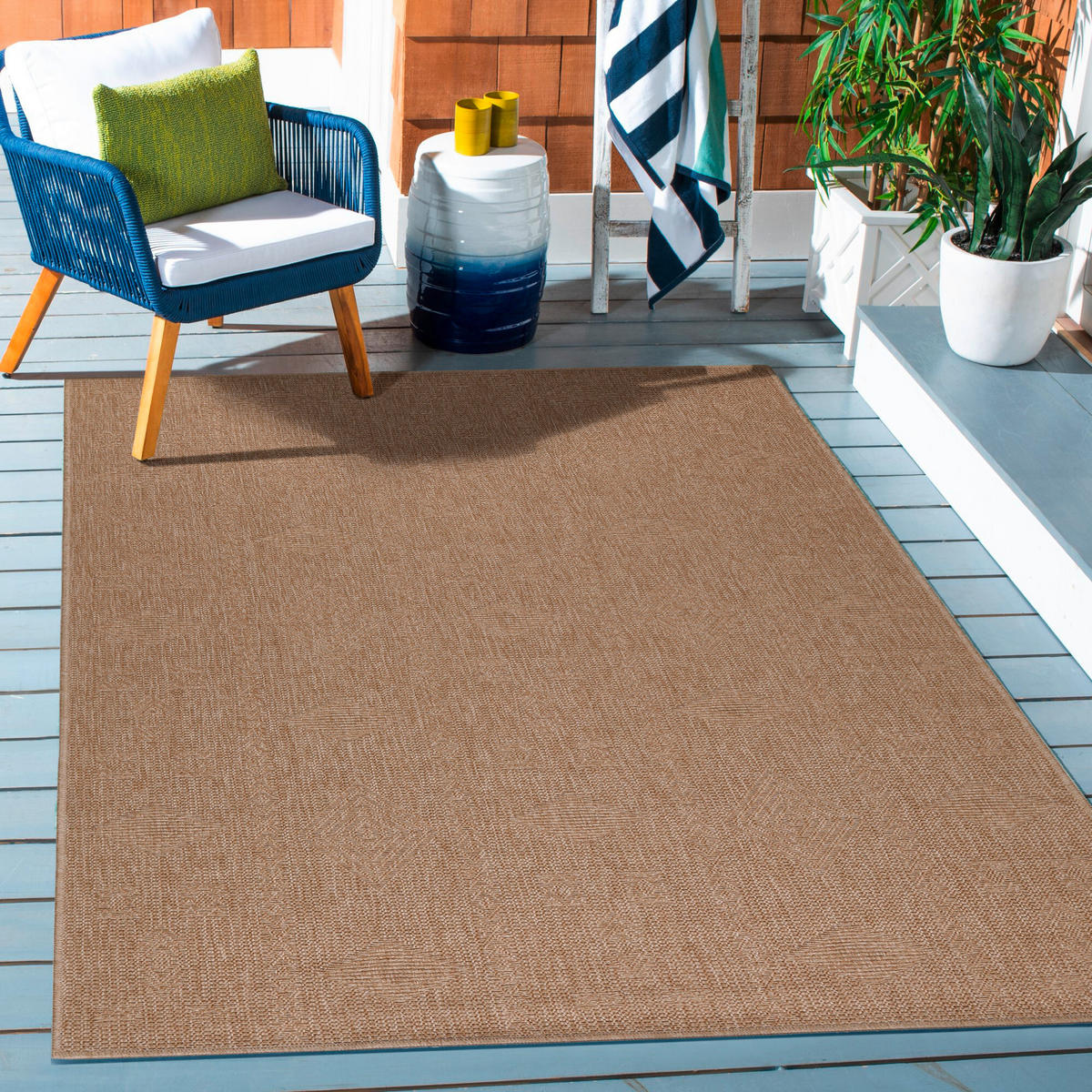 UTOMHUSMATTA 160/230 cm Dhaka  - beige/antracit, Basics, textil (160/230cm) - Novel