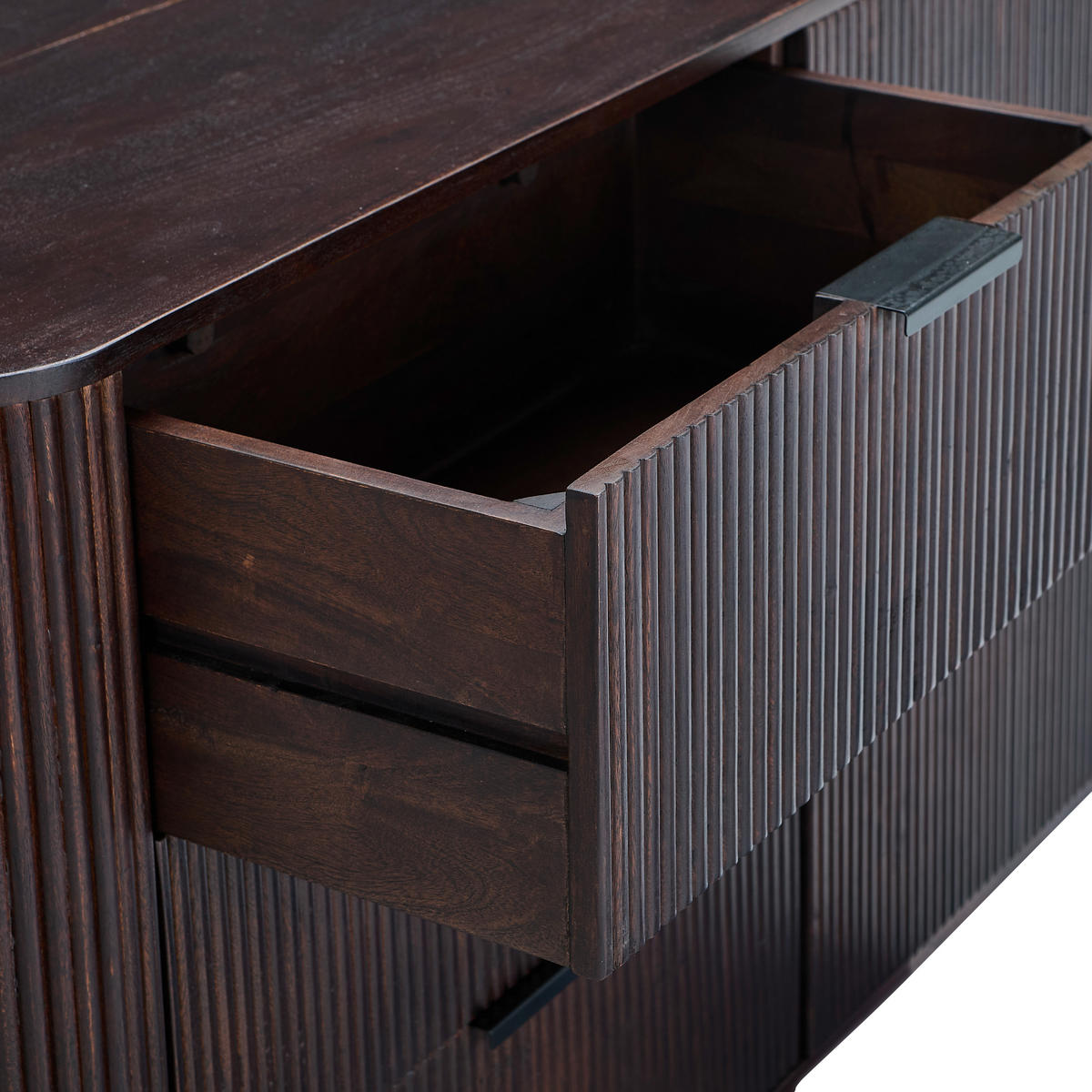 SIDEBOARD  140/85/40 cm 6 Schublade(n)  - Walnussfarben/Schwarz, KONVENTIONELL, Holz/Metall (140/85/40cm) - Livetastic