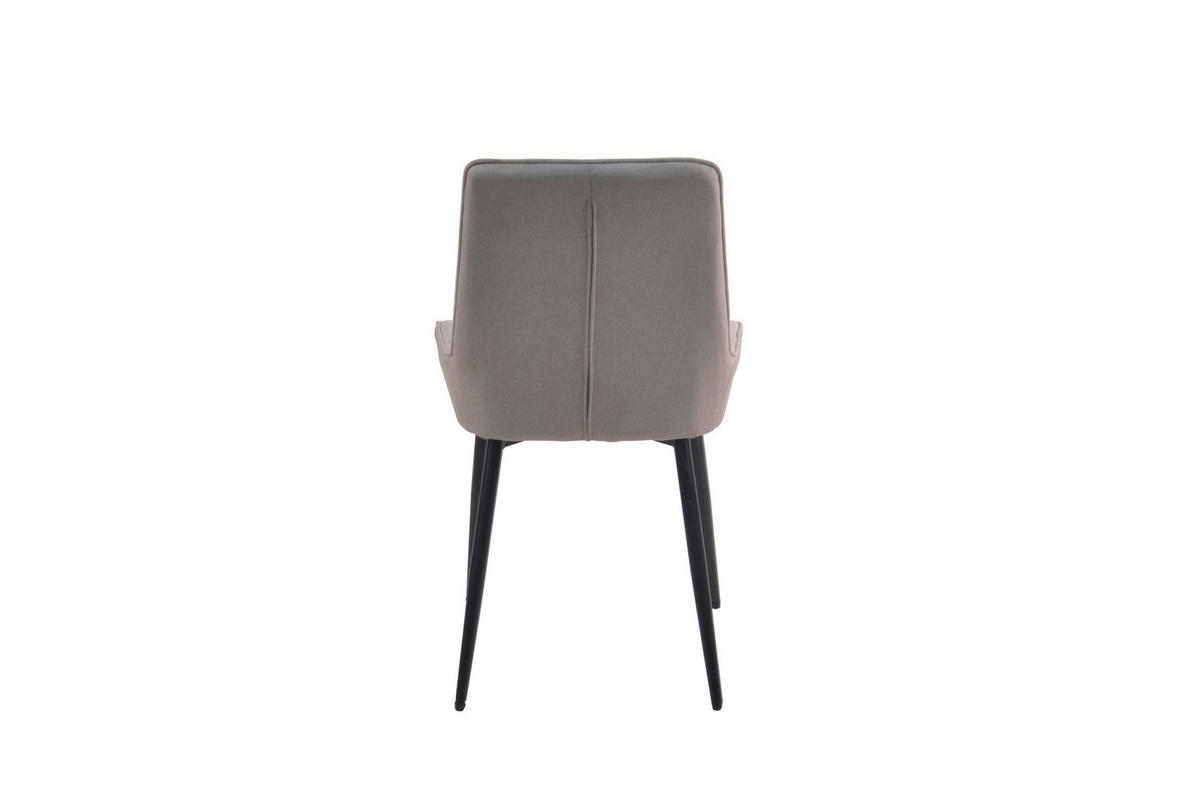 STUHL-SET 2 Stück  in  - Hellgrau/Schwarz, Design, Textil/Metall (52/86/56cm) - Livetastic
