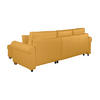 ECKSOFA in Gelb  - Gelb/Buchefarben, Design, Holz/Textil (266/161cm) - MID.YOU