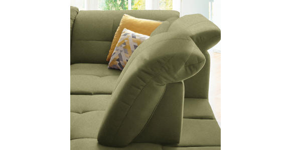 ECKSOFA  in Chenille Olivgrün  310/240 cm  - Schwarz/Olivgrün, Design, Textil/Metall (310/240cm) - Xora