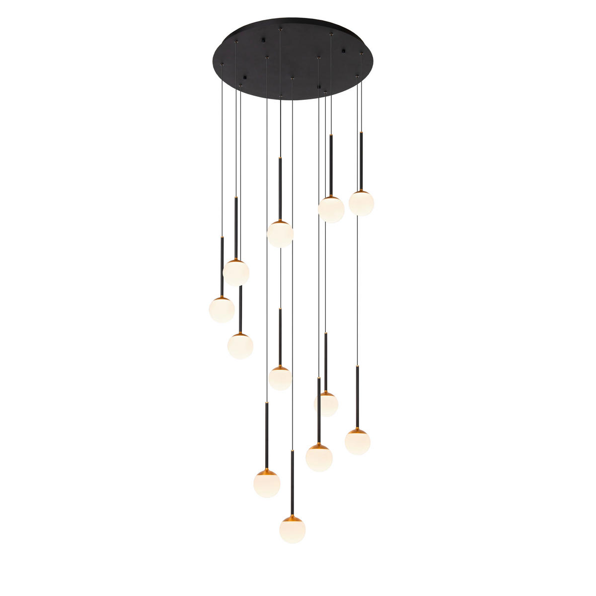 PENDELLEUCHTE CALINA 69.9/69.9/169.3 cm   - Schwarz, KONVENTIONELL, Kunststoff (69.9/69.9/169.3cm) - Lucide