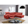 ECKSOFA  in Lederlook Echtleder Rot  257/197 cm  - Chromfarben/Rot, Design, Leder/Textil (257/197cm) - Livetastic