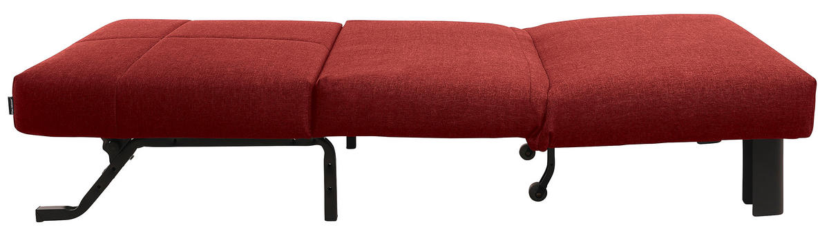 SCHLAFSESSEL Flachgewebe Rot    - Rot/Schwarz, Design, Textil/Metall (85/85/100cm) - Max Winzer