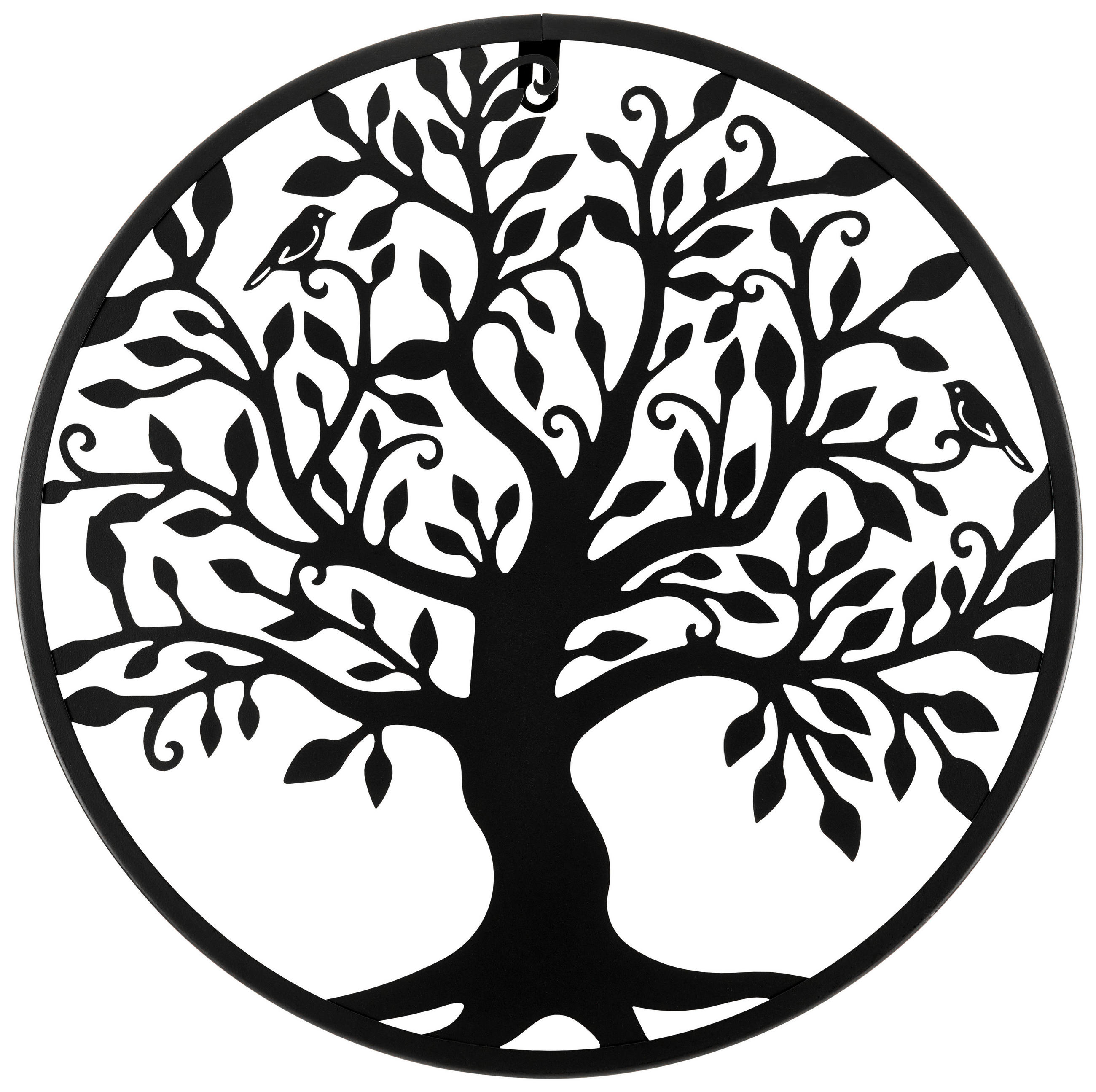 ZIDNA DEKORACIJA - crna, Natur, metal (40cm) - Ambia Home