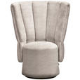 COCKTAILSESSEL - Taupe/Schwarz, Design, Holz/Textil (92/113/70cm) - Emilio Belluti