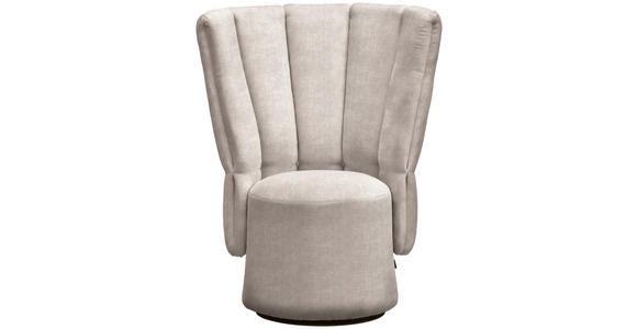COCKTAILSESSEL - Taupe/Schwarz, Design, Holz/Textil (92/113/70cm) - Emilio Belluti