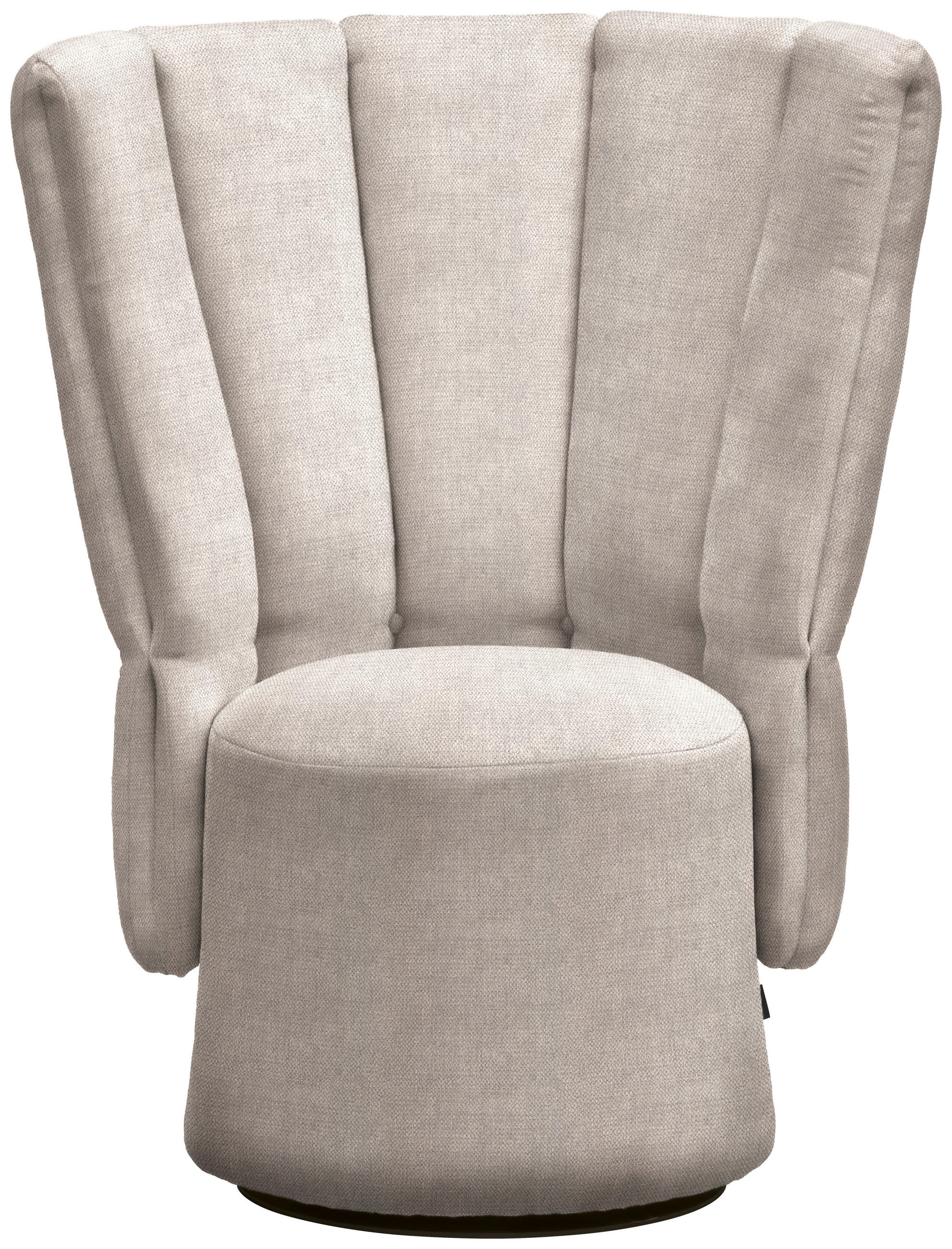 COCKTAILSESSEL in Velours Taupe  - Taupe/Schwarz, Design, Holz/Textil (92/113/70cm) - Emilio Belluti