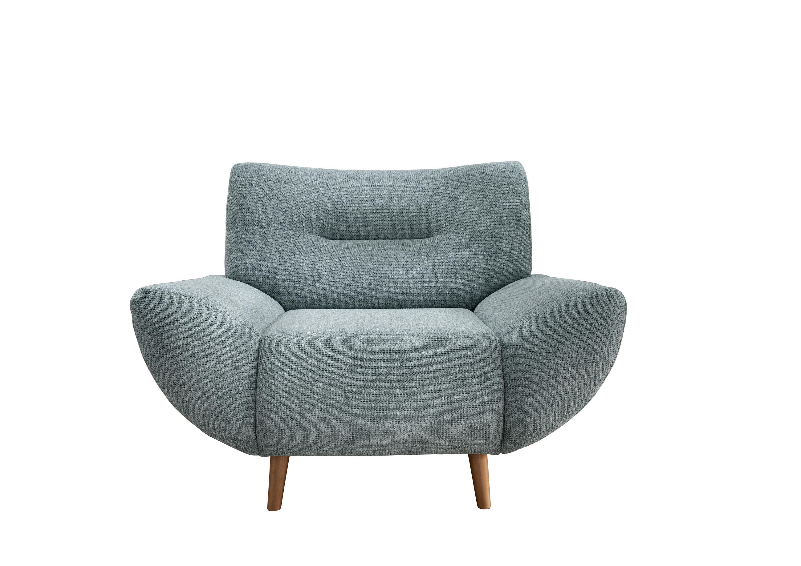 SESSEL 111/81/90 cm  in Chenille Blau  - Wildeiche/Blau, MODERN, Holz/Textil (111/81/90cm) - P & B