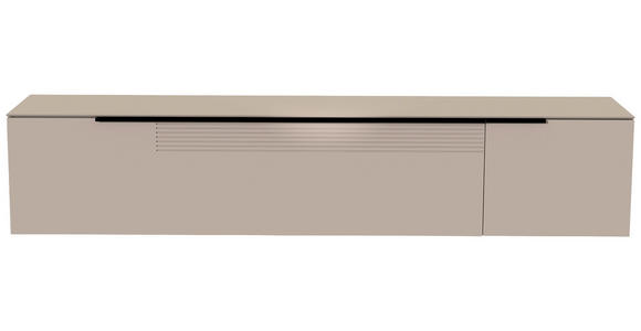 LOWBOARD  in 210/41/45 cm  - Sandfarben/Schwarz, Design, Glas/Holzwerkstoff (210/41/45cm) - Moderano