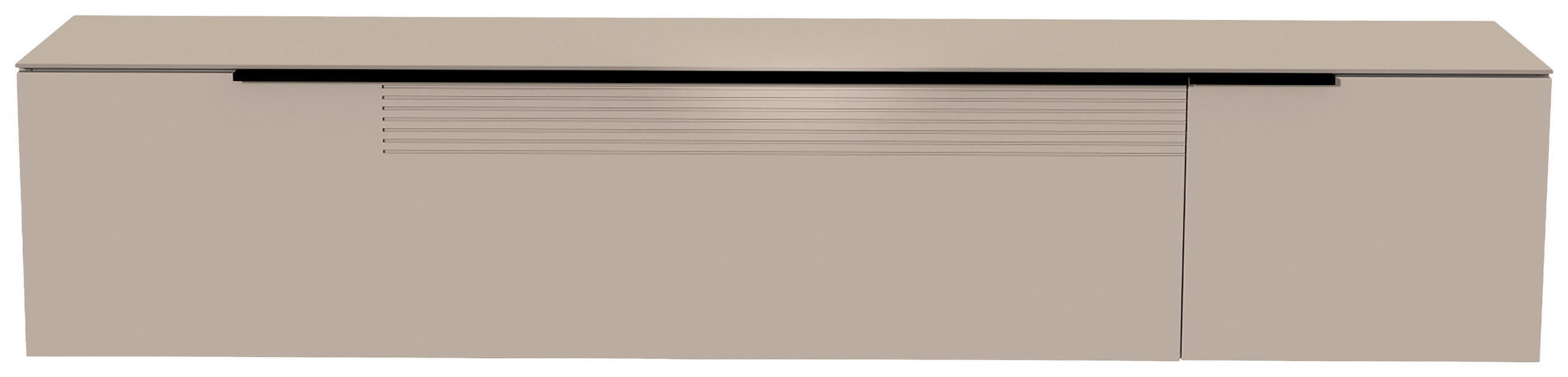 LOWBOARD  in 210/41/45 cm  - Sandfarben/Schwarz, Design, Glas/Holzwerkstoff (210/41/45cm) - Moderano