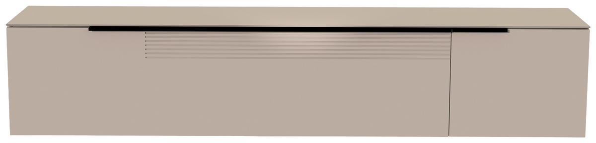 LOWBOARD  in 210/41/45 cm  - Sandfarben/Schwarz, Design, Glas/Holzwerkstoff (210/41/45cm) - Moderano