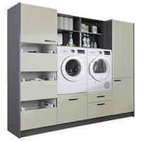 HAUSWIRTSCHAFTSRAUM 245/195/60 cm  in Anthrazit, Hellgrau  - Anthrazit/Hellgrau, Basics, Holzwerkstoff (245/195/60cm) - Express