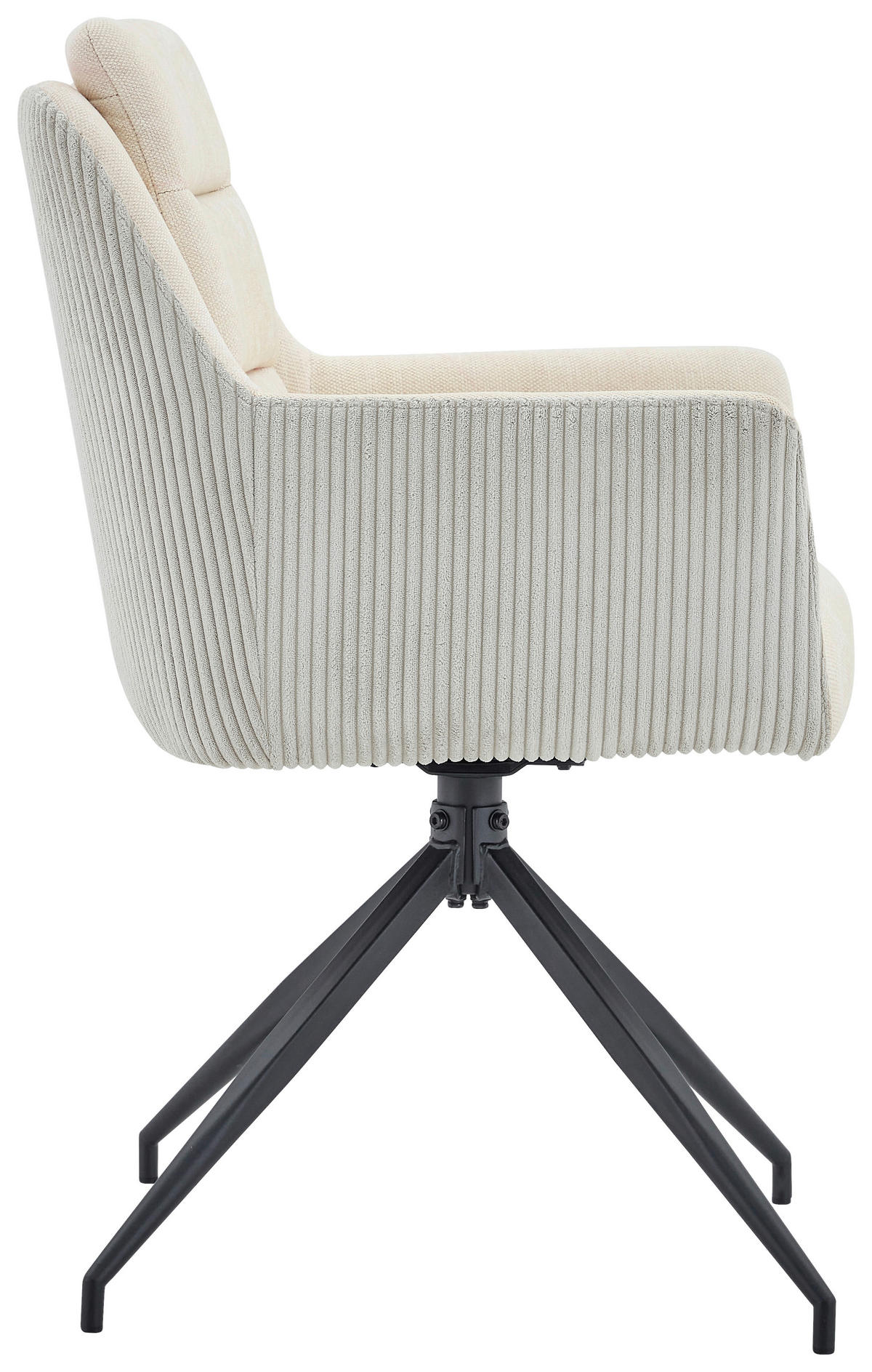 ARMLEHNSTUHL   Samt, Webstoff  - Beige/Schwarz, MODERN, Holz/Textil (61/93/61cm) - Livetastic