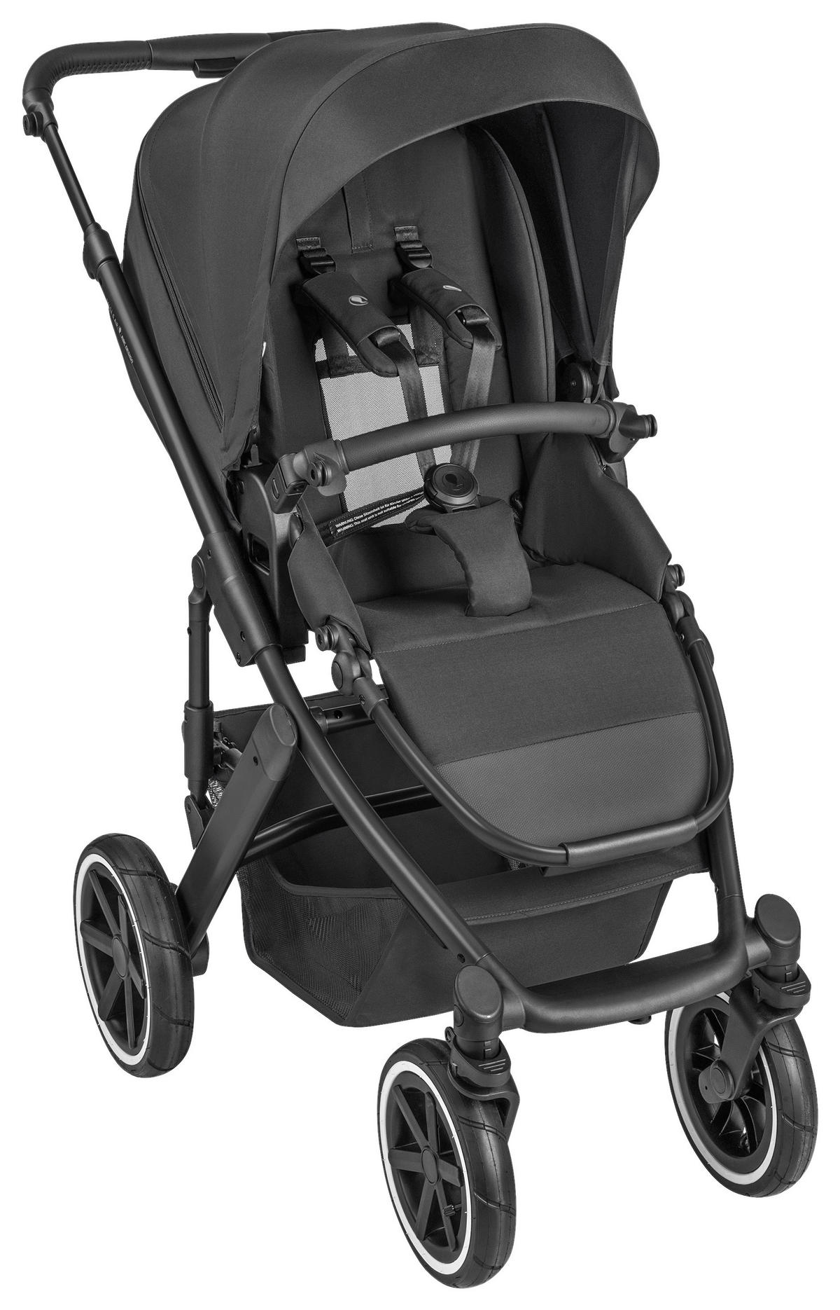 KINDERWAGENSET  Salsa 5 Air  Coal  - Schwarz, Basics, Textil/Metall (63/118/95,5cm) - ABC Design