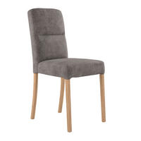 STUHL - Eichefarben/Grau, KONVENTIONELL, Holz/Textil (43/91/58cm) - Livetastic