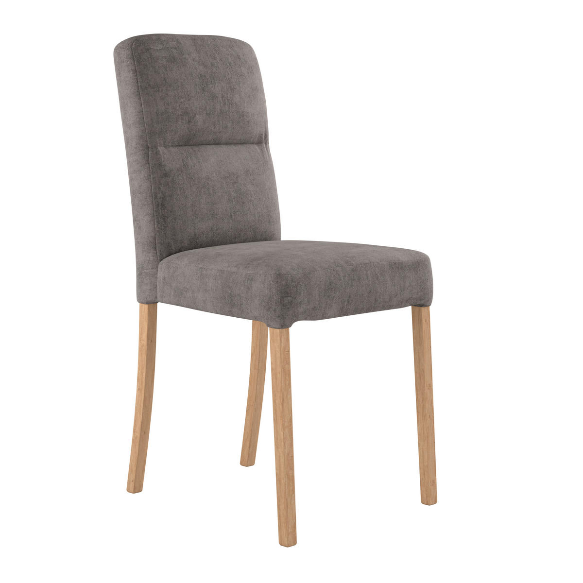 STUHL - Eichefarben/Grau, KONVENTIONELL, Holz/Textil (43/91/58cm) - Livetastic