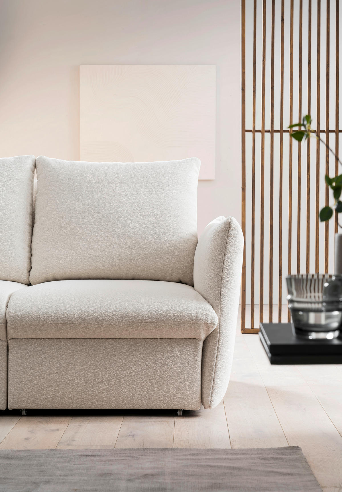 2-SITZER-SOFA in Mikrofaser Creme  - Creme, Design, Textil (180/100/97cm) - LOOKS by W.Joop