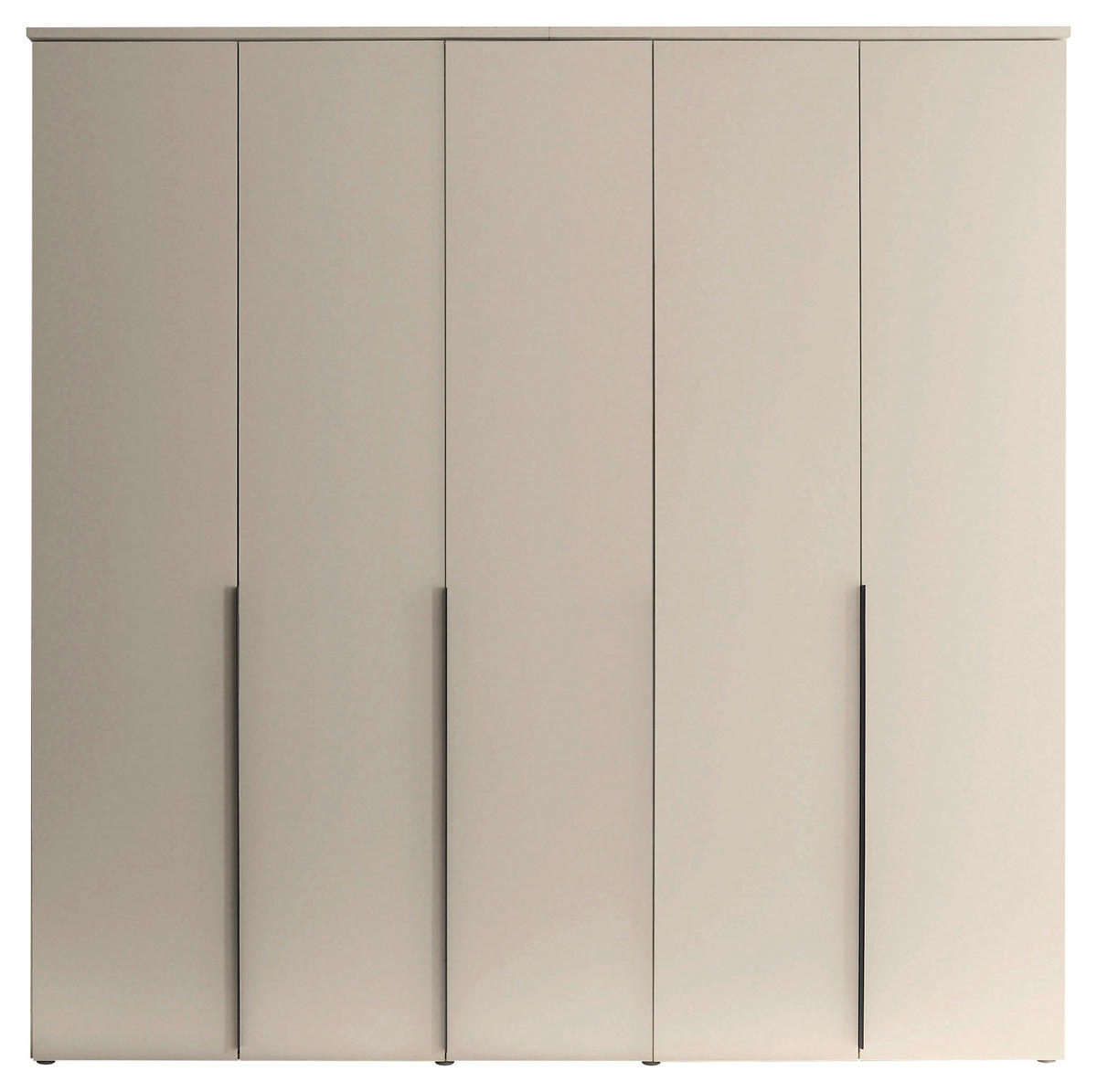 DREHTÜRENSCHRANK 225/225/52 cm 5-türig Kaschmir  - Kaschmir/Schwarz, MODERN, Holzwerkstoff/Kunststoff (225/225/52cm) - MID.YOU