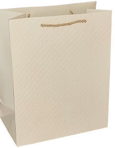 GESCHENKTASCHE  - Champagner, Basics, Papier (26/32/12cm)