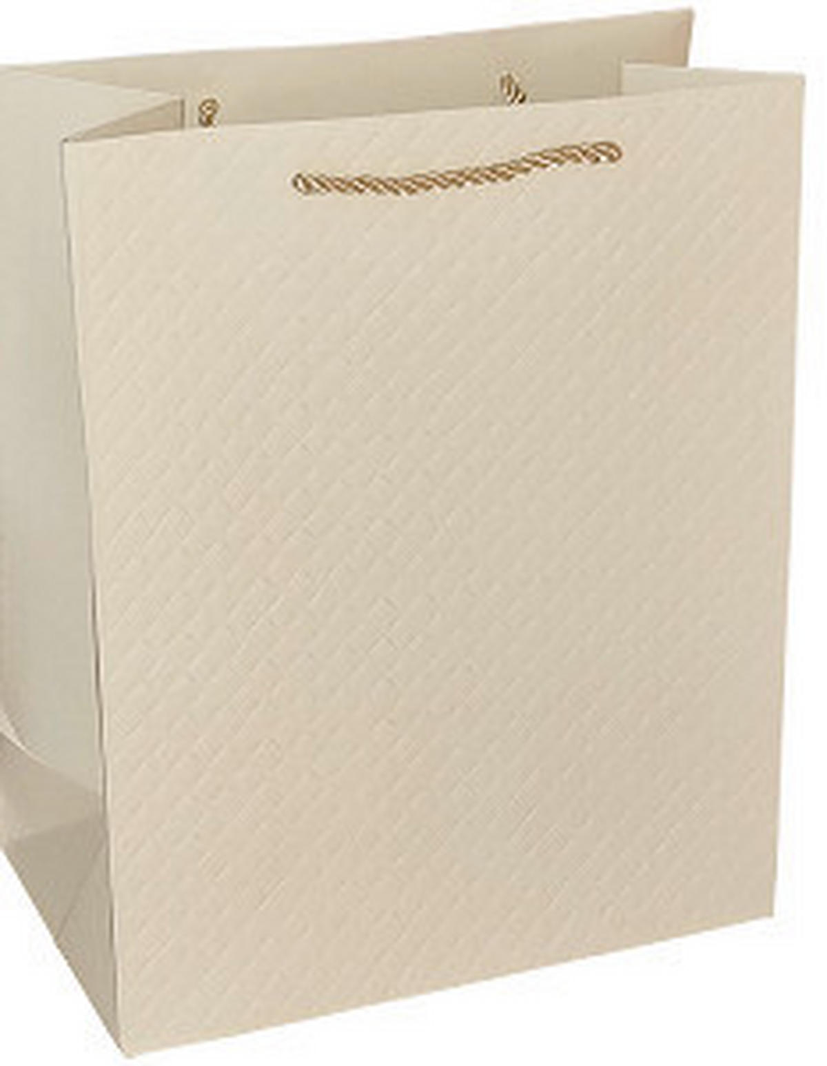 GESCHENKTASCHE  - Champagner, Basics, Papier (26/32/12cm)