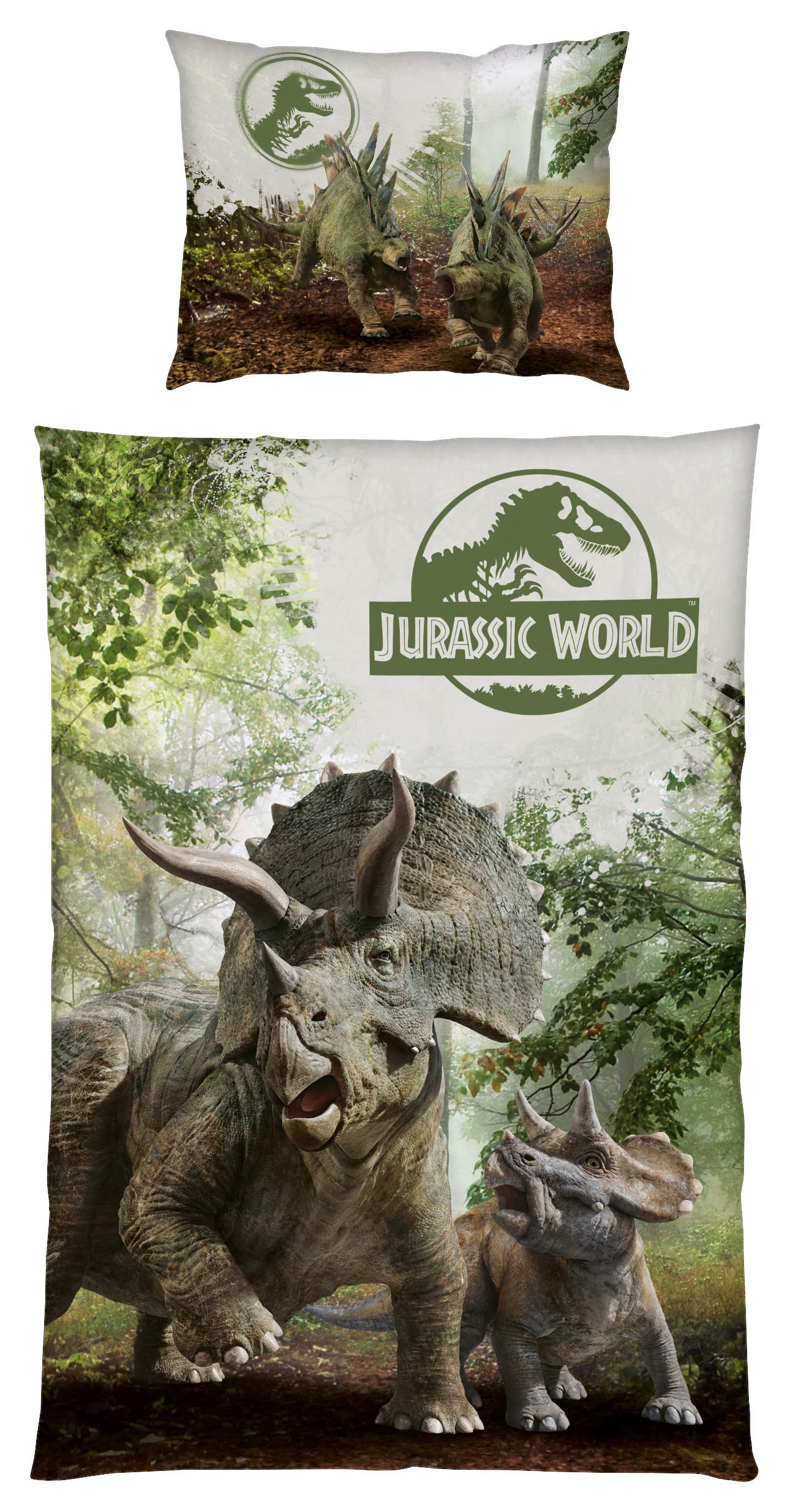 DET. OBLIEČKY JURSKÝ SVET 140/200 cm  - hnedá/biela, Konventionell, textil (140/200cm)