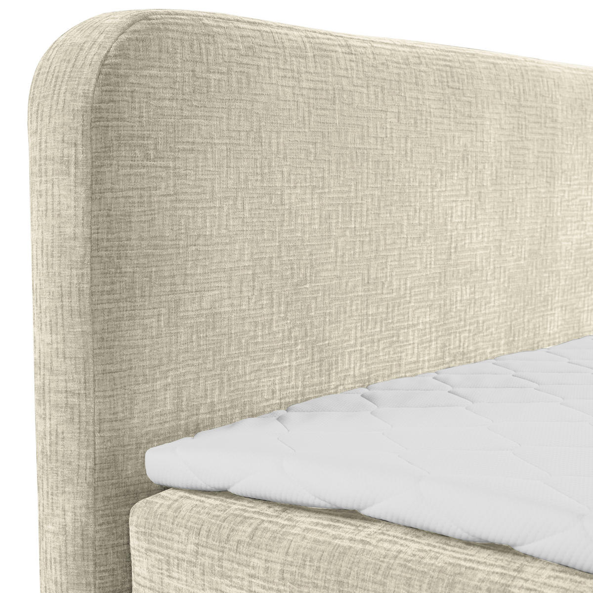 BOXBETT 180/200 cm  in Creme  - Creme/Schwarz, Modern, Holz/Kunststoff (180/200cm) - MID.YOU