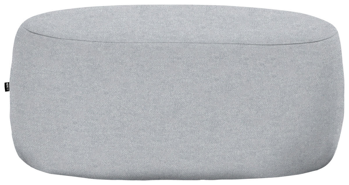 HOCKER in Textil Hellgrau  - Hellgrau/Schwarz, MODERN, Kunststoff/Textil (88/43/66cm) - Hom`in
